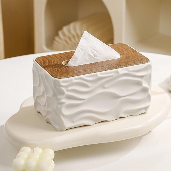 White Tissue Box Cover Holder Baby Wipes Dispenser Modern Storage Tissue Box Covers