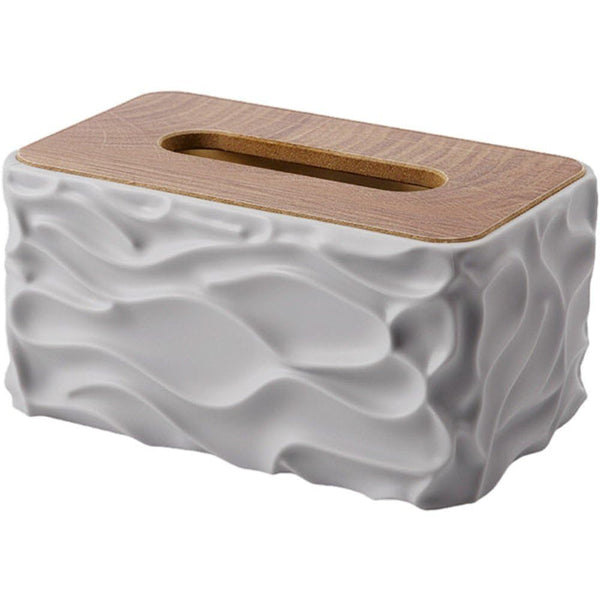 Gray Tissue Box Cover Holder Baby Wipes Dispenser Modern Storage Tissue Box Covers