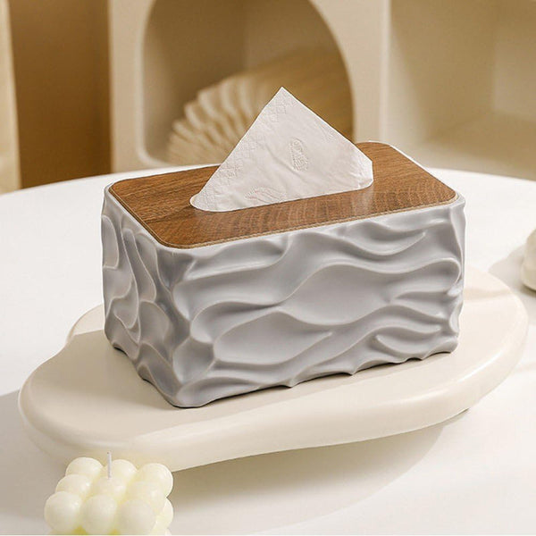 Gray Tissue Box Cover Holder Baby Wipes Dispenser Modern Storage Tissue Box Covers