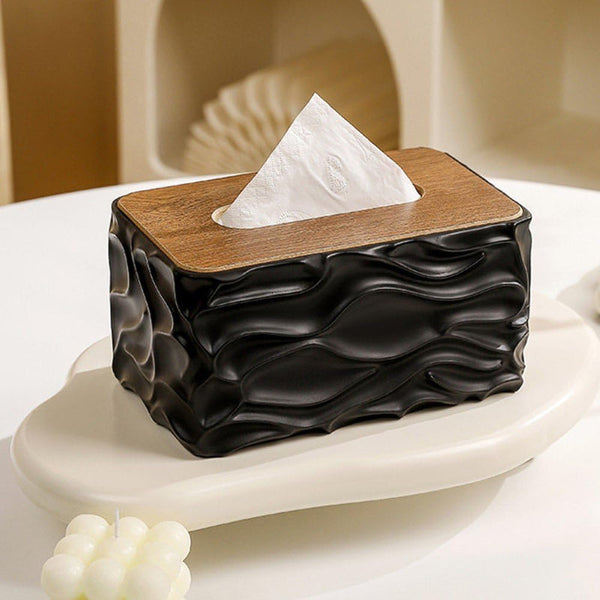 Black Tissue Box Cover Holder Baby Wipes Dispenser Modern Storage Tissue Box Covers