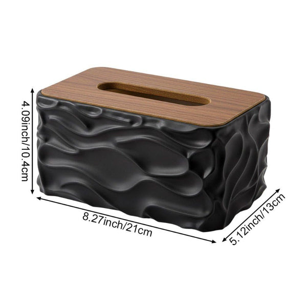 Black Tissue Box Cover Holder Baby Wipes Dispenser Modern Storage Tissue Box Covers