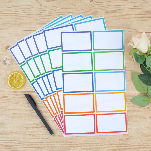20 Sheets Multicolor Name Labels 12 X 7 Inch 3.5 2.25 Paper Products