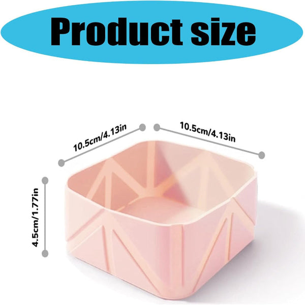 Foldable Dog Food Bowl Drinking Travel Water Supplies Hiking Camping On The Go Silicone Portable Accessories Light Pink 1 Piece Dog Bowls