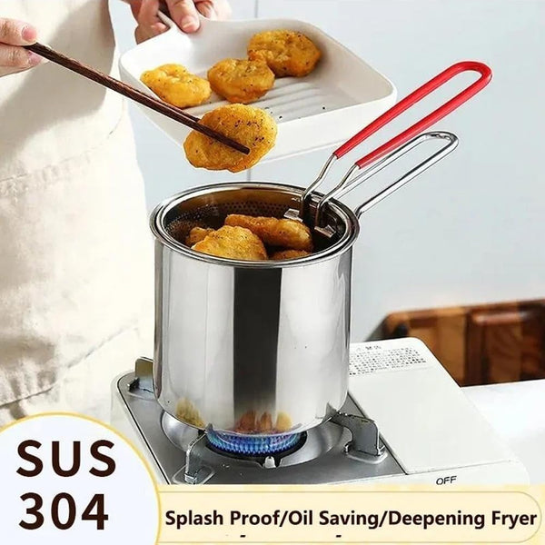 Mini Stainless Steel Deep Fryer With Basket And Lid Deep Fryers