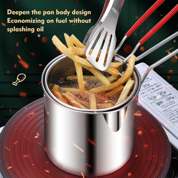 Mini Stainless Steel Deep Fryer With Basket And Lid Deep Fryers