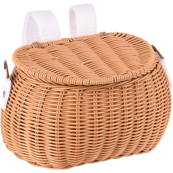 Handmade Wicker Bicycle Basket For Handlebars Retro Design