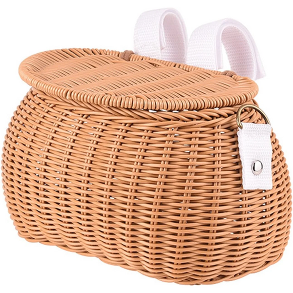 Handmade Wicker Bicycle Basket For Handlebars Retro Design