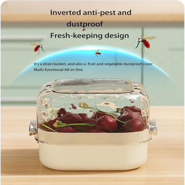 Colander Kitchen Sieve Fruit Basket Vegetable Draining Set Washing Double Layered With Bowl Organization Fruits And Vegetables Pasta Rice Stackable Mu