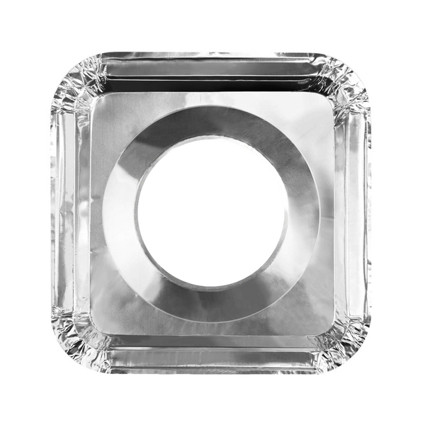 Universal Gas Stove Burner Protectors Square Aluminum Foil Liners (50 Pack)
