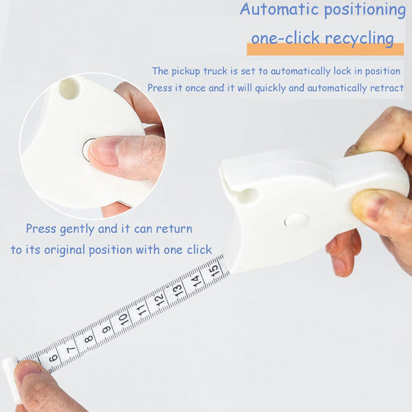 Measuring Tape Body Circumference Measurement Losing Weight Waist Fitness Accessories Centimeter Tailor's Roll Up Muscle Mass White 1 Piece Measuring
