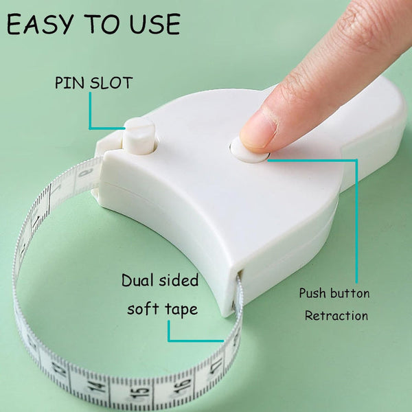 Measuring Tape Body Circumference Measurement Losing Weight Waist Fitness Accessories Centimeter Tailor's Roll Up Muscle Mass White 1 Piece Measuring