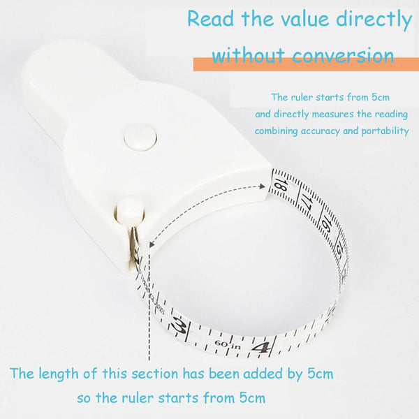 Measuring Tape Body Circumference Measurement Losing Weight Waist Fitness Accessories Centimeter Tailor's Roll Up Muscle Mass White 1 Piece Measuring