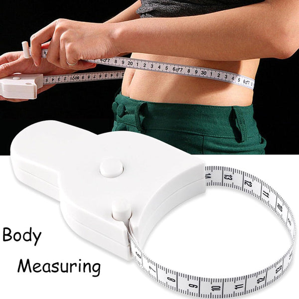 Measuring Tape Body Circumference Measurement Losing Weight Waist Fitness Accessories Centimeter Tailor's Roll Up Muscle Mass White 1 Piece Measuring
