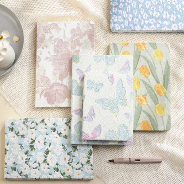 A5 Notebook Diary Bullet Journal Writing Book Tulips Sketchbook Notepad Travel Office Supplies School Gift For Her Hardcover Yellow And Green 1 Piece