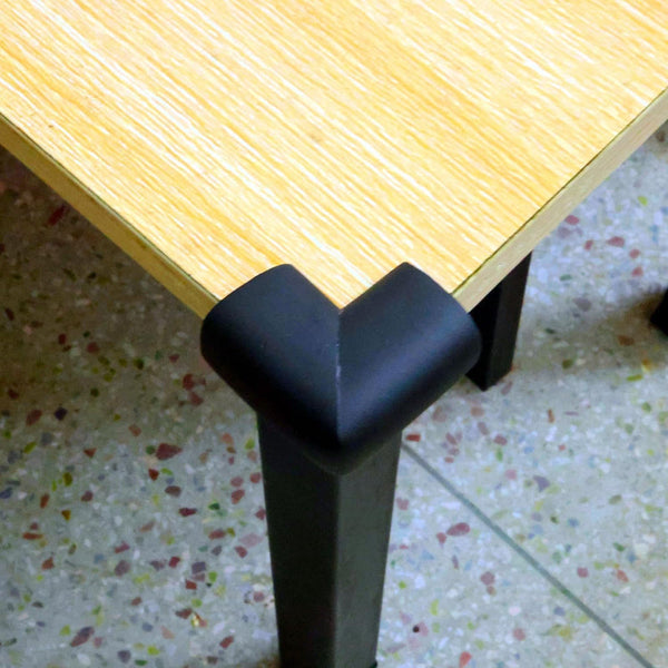 Corner Protectors Table Corners Furniture Bumpers Protective Pads Wall Door Stopper Foam Rubber Strips Self Adhesive Edge Universal Black 12 Piece Fur