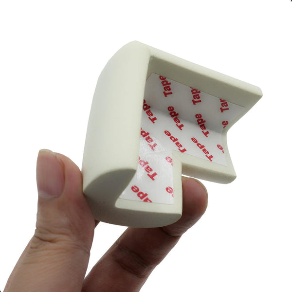 Corner Protectors Table Corners Furniture Bumpers Pads Wall Door Stopper Foam Rubber Strips Self Adhesive Edge Universal Cream White 12 Furniture Part