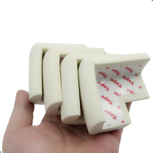 Corner Protectors Table Corners Furniture Bumpers Pads Wall Door Stopper Foam Rubber Strips Self Adhesive Edge Universal Cream White 12 Furniture Part