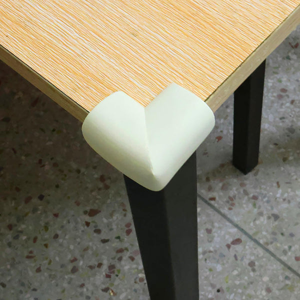 Corner Protectors Table Corners Furniture Bumpers Pads Wall Door Stopper Foam Rubber Strips Self Adhesive Edge Universal Cream White 12 Furniture Part