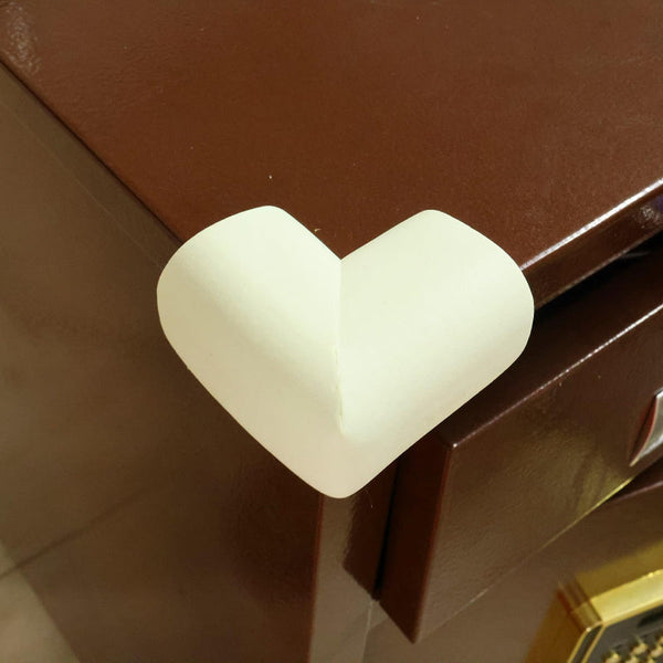 Corner Protectors Table Corners Furniture Bumpers Pads Wall Door Stopper Foam Rubber Strips Self Adhesive Edge Universal Cream White 12 Furniture Part