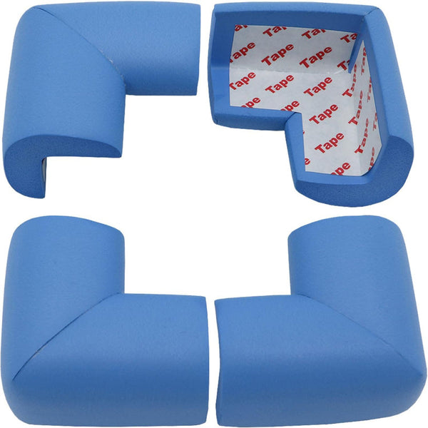 Corner Protectors Table Corners Furniture Bumpers Pads Wall Door Stopper Foam Rubber Strips Self Adhesive Edge Universal Blue 12 Pieces Furniture Part