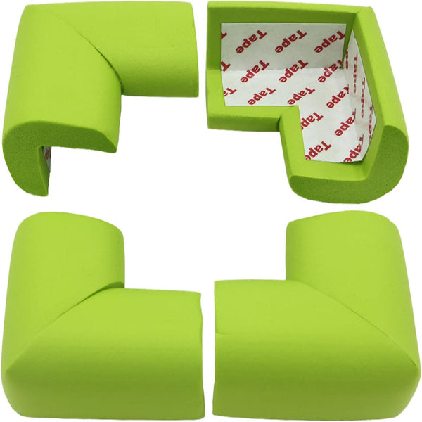 Corner Protectors Table Corners Furniture Bumpers Protective Pads Wall Door Stopper Foam Rubber Strips Self Adhesive Edge Universal Green 12 Piec Furn