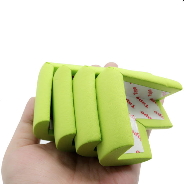 Corner Protectors Table Corners Furniture Bumpers Protective Pads Wall Door Stopper Foam Rubber Strips Self Adhesive Edge Universal Green 12 Piec Furn