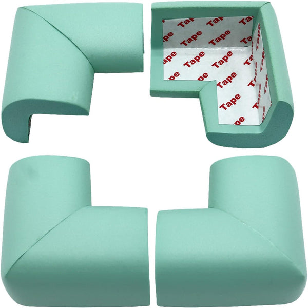 Corner Protectors Table Corners Furniture Bumpers Protective Pads Wall Door Stopper Foam Rubber Strips Self Adhesive Edge Universal Mint Green 12 Edge