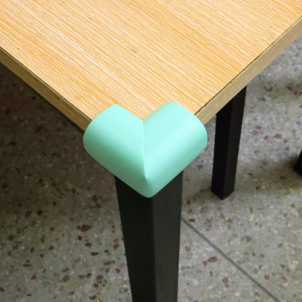 Corner Protectors Table Corners Furniture Bumpers Protective Pads Wall Door Stopper Foam Rubber Strips Self Adhesive Edge Universal Mint Green 12 Edge