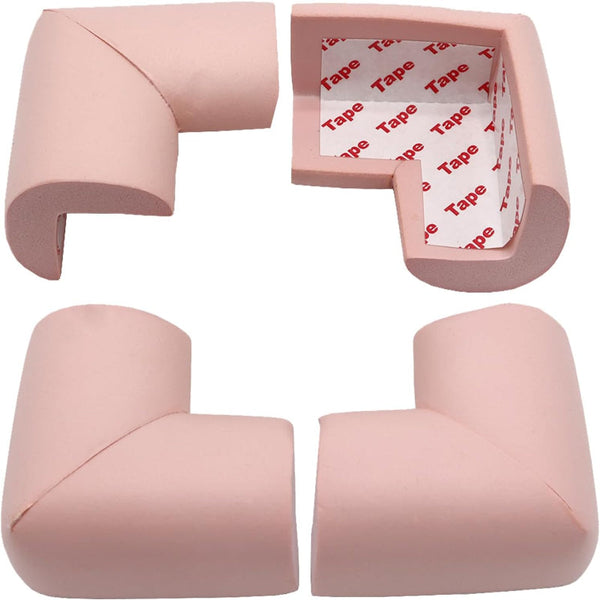 Corner Protectors Table Corners Furniture Bumpers Protective Pads Wall Door Stopper Foam Rubber Strips Self Adhesive Edge Universal Pink 12 Piece Edge