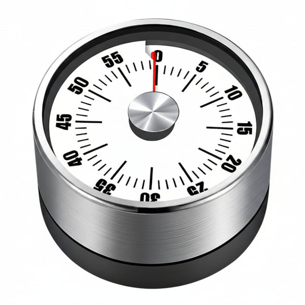 Kitchen Timer Egg Stopwatch Mechanical Clock Pomodoro Utensils Cooking Baking Gadgets Alarm Stainless Steel Magnet White 1 Piece Timers
