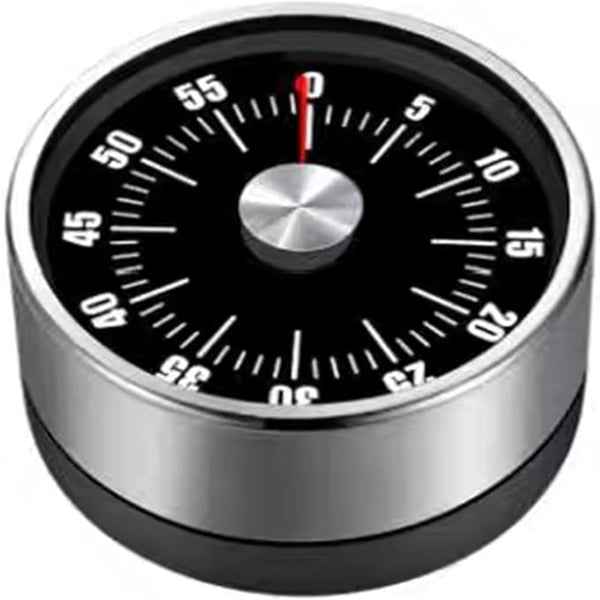 Kitchen Timer Egg Stopwatch Mechanical Clock Pomodoro Utensils Cooking Baking Gadgets Alarm Stainless Steel Magnet Black 1 Piece Timers