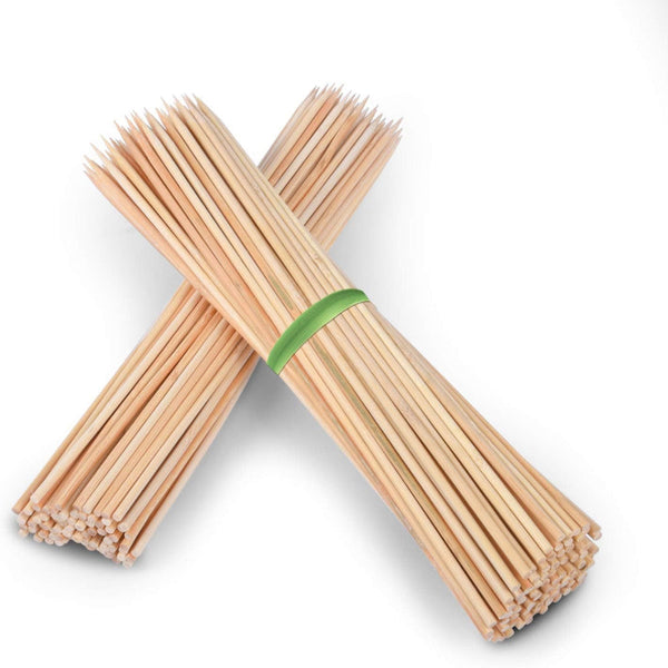 200 Pack 30Cm Natural Bamboo Skewers For Grilling Bbqs And Parties Barbecue Accessories