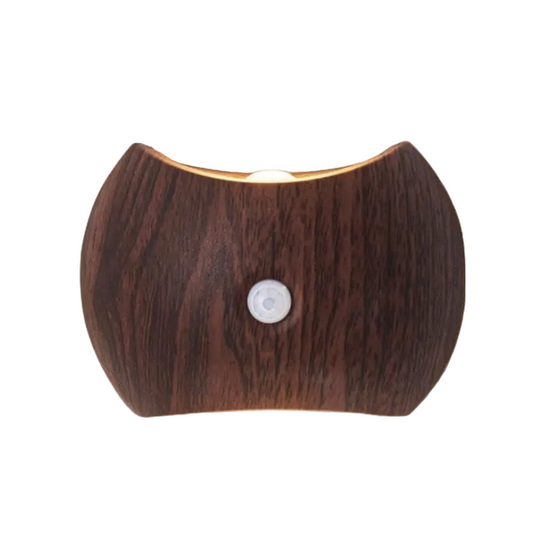 Indoor Wall Lamp Night Light With Motion Sensor Wireless Led Rechargeable Stair Lighting Closet Bedroom Usb Magnetic Warm White Dark Wood 1 Piece Lamp