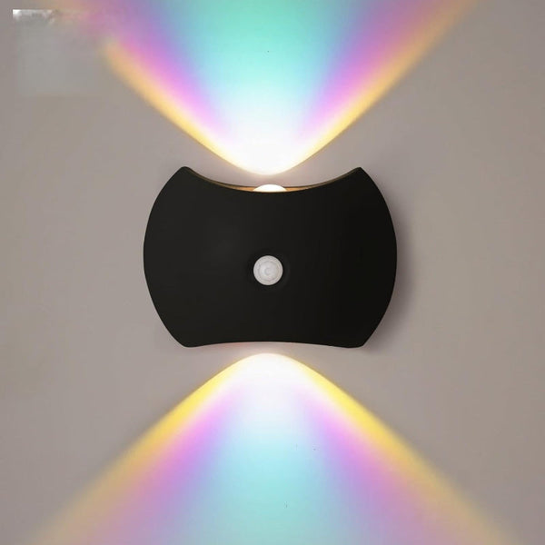 Indoor Wall Lamp Night Light With Motion Sensor Wireless Led Rechargeable Stair Lighting Closet Bedroom Usb Magnetic Rgb Color Black 1 Piece Lamps