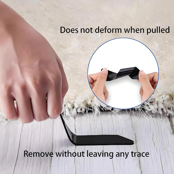Carpet Stoppers Anti Slip Mat Rug Grippers Stickers Fixer Sofa Cover Undermat Stair Self Adhesive Xl Black 8 Pieces Rugs