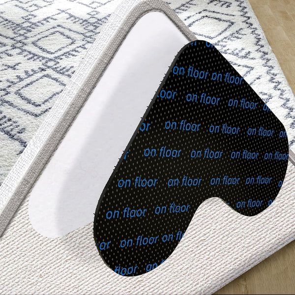 Heart Shaped Anti Slip Mat Stickers Black 4 Pieces
