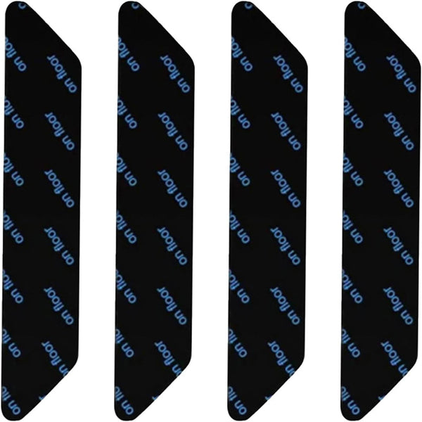 Carpet Stoppers Anti Slip Mat Rug Grippers Stickers Fixer Sofa Cover Ultra Thin Undermat Discreet Black 4 Pieces Rugs