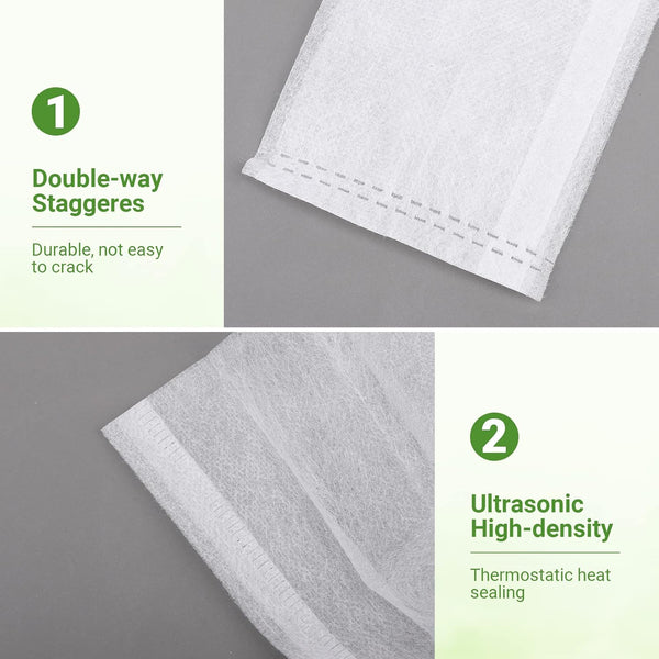 Grow Bags 200 Pack White 14X16cm Non Woven Breathable Plant Pots