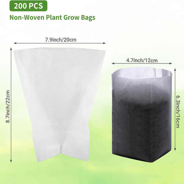 Grow Bags Gardening Pots Vegetable Seedlings Plant Non Woven Growing Set Breathable Fleece Sowing Cuttings Plants Tray Flower Sustainab Seed Starter
