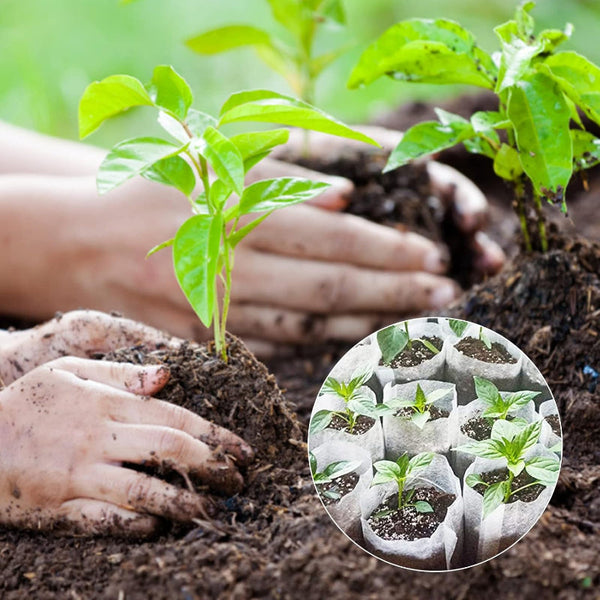 200 Piece Grow Bag Set Two Sizes For Seedlings And Vegetables Seed Starter