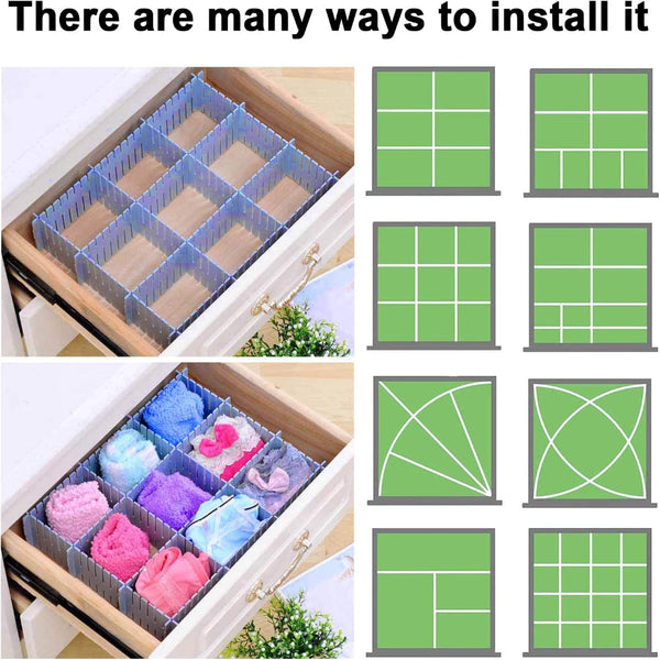 Drawer Dividers Blue 47Cm X 8 Pieces Drawer Organisers