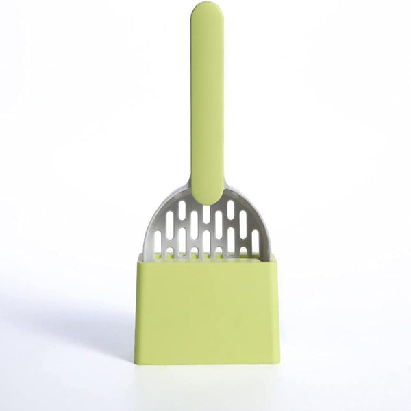 Cat Litter Scoop Accessories With Holder Toilet Cleaning Sieve Pet Supplies Cats Sturdy Plastic Green 1 Piece Litter Scoops