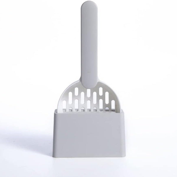 Cat Litter Scoop Accessories With Holder Toilet Cleaning Sieve Pet Supplies Cats Sturdy Plastic Gray 1 Piece Litter Scoops