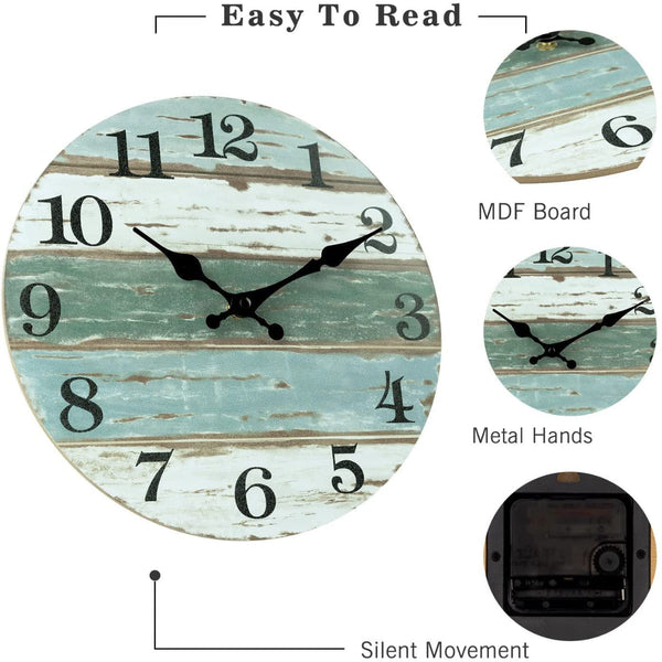 Wall Clock Style Decorative For Home & Office 10 Inch Diameter Wall Clocks