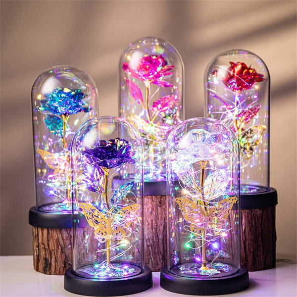 Purple & Silver Butterfly Lantern Festive Decorative Led Light Night Lights