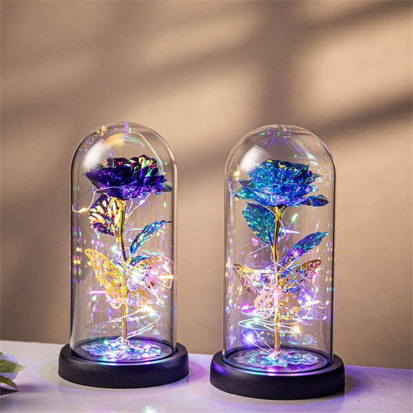 Purple & Silver Butterfly Lantern Festive Decorative Led Light Night Lights