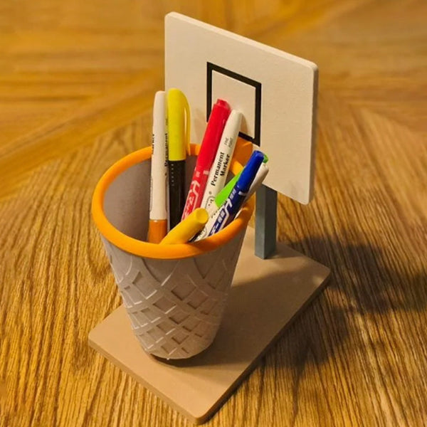 Basketball Hoop Pencil Holder With Backboard Pen Holders