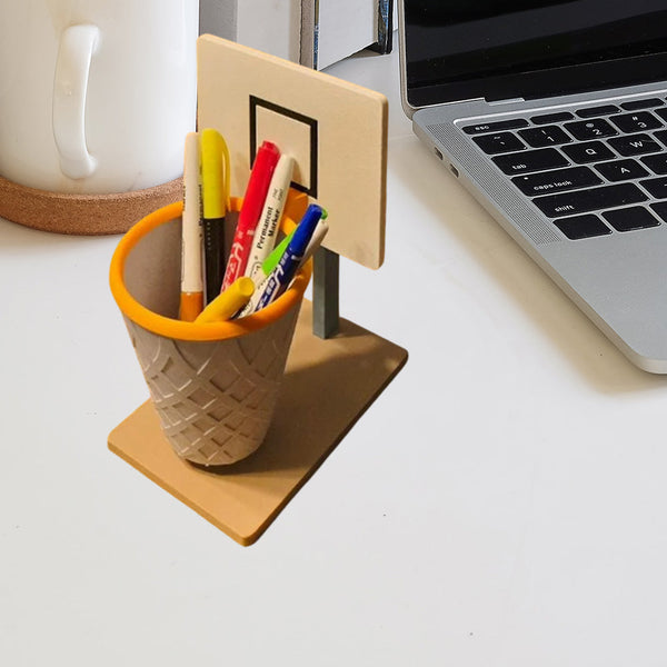 Basketball Hoop Pencil Holder With Backboard Pen Holders