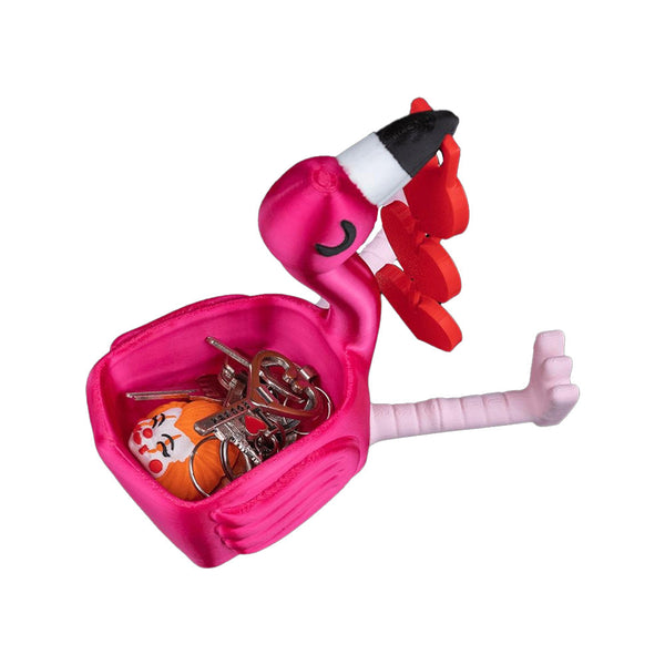 Romantic Flamingo Figurine Cute Love Decor Sculpture With Storage Container Sculptures & Figurines