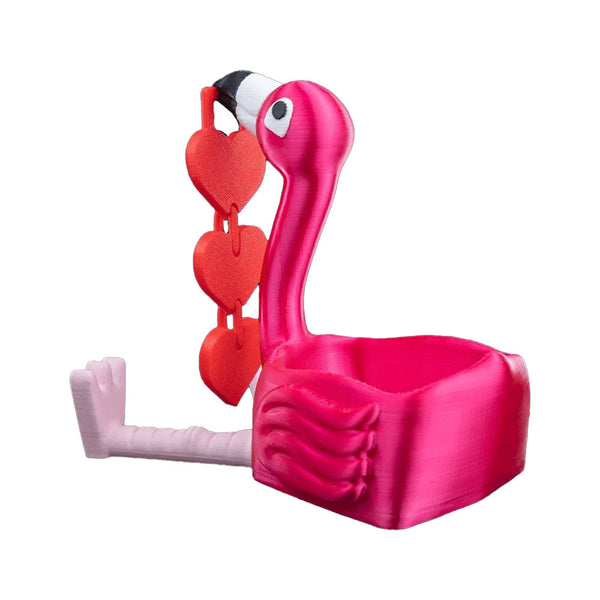 Romantic Flamingo Figurine Cute Love Decor Sculpture With Storage Container Sculptures & Figurines